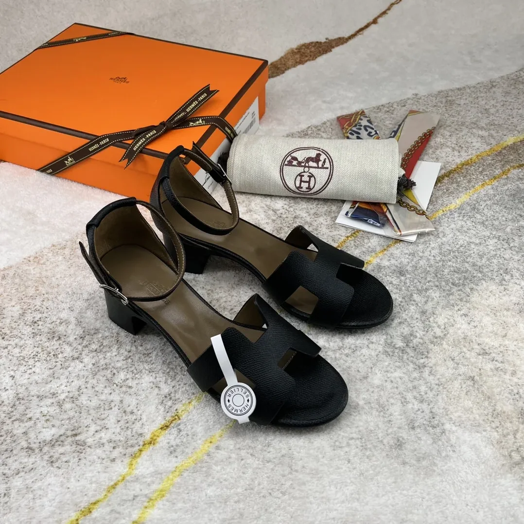 Hermes Encens 50 Sandal Black Hermes Encens 50 Sandal Black