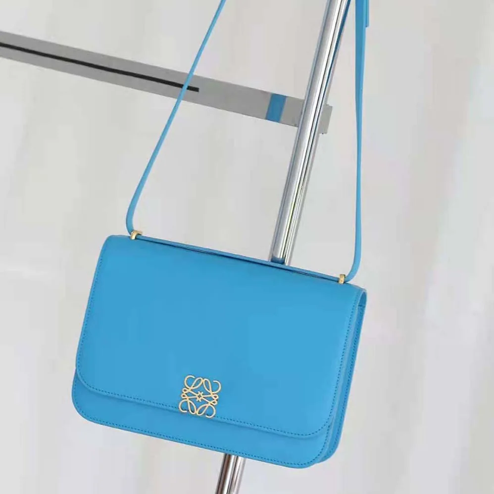 Loewe Goya Bag in Silk Calfskin for Women in Blue Loewe Goya Bag in Silk Calfskin for Women in Blue
