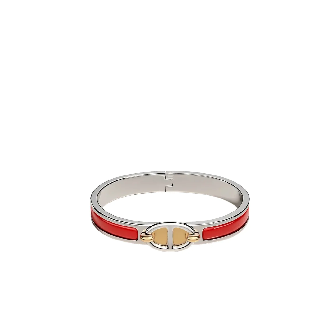 Hermes Mini Clic Chaine D Ancre Bracelet Rouge Amarante Silver Hardware Hermes Mini Clic Chaine D Ancre Bracelet Rouge Amarante Silver Hardware