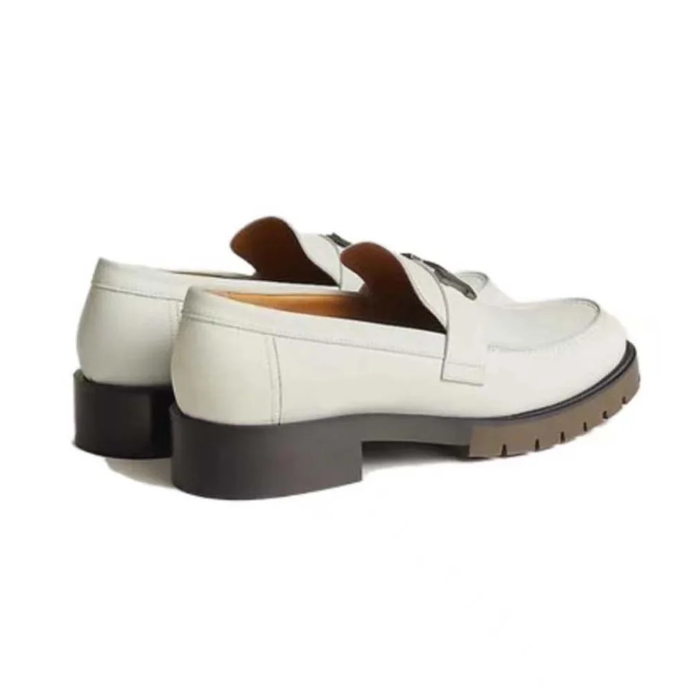 Hermes Gregoire Loafer in Nubuck for Men in White
