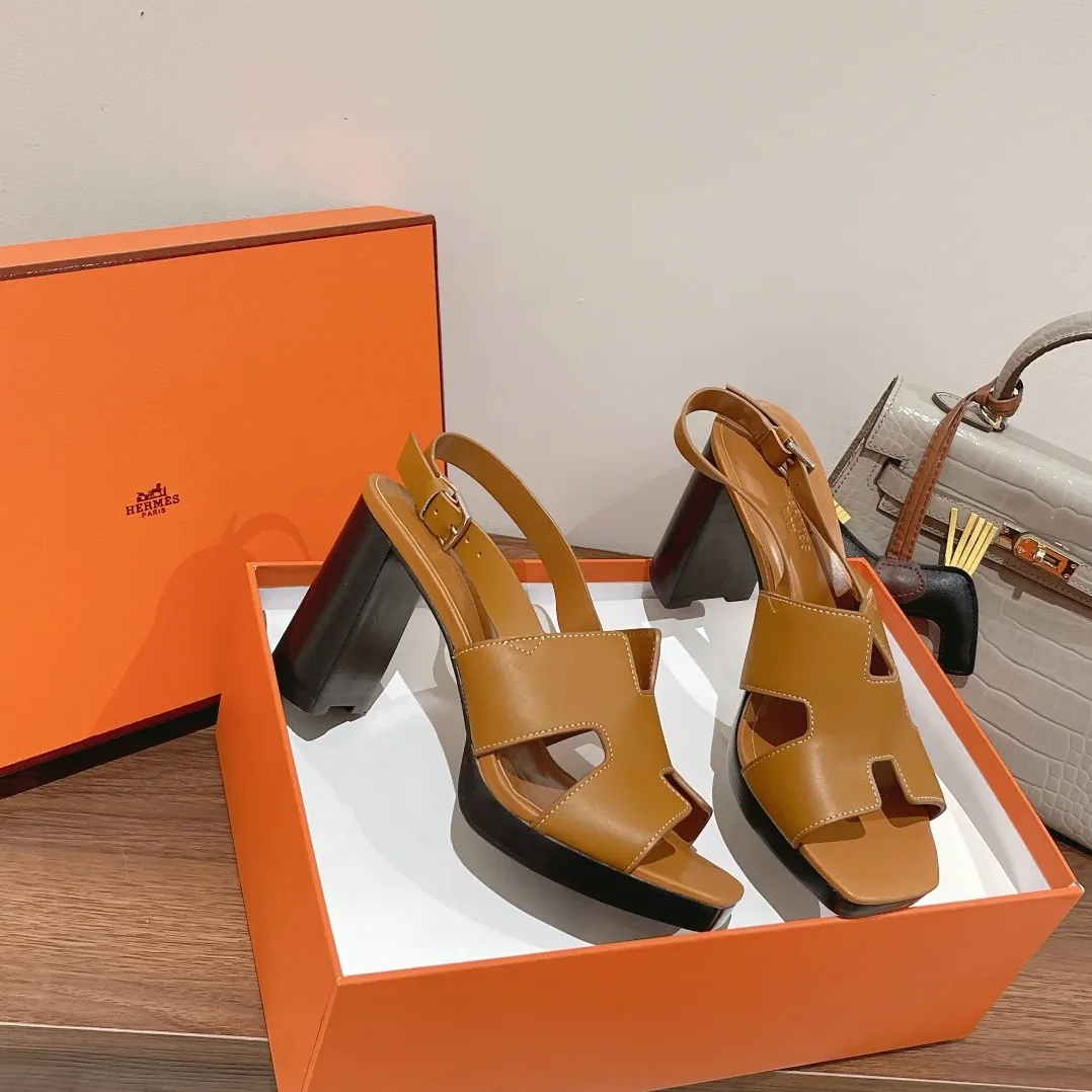 Hermes Eris 90 Sandal Brown Hermes Eris 90 Sandal Brown