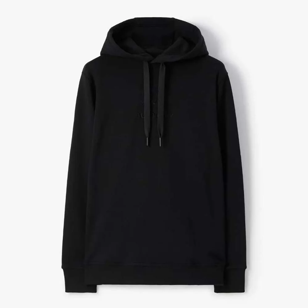 Burberry EKD Cotton Hoodie for Men in Black