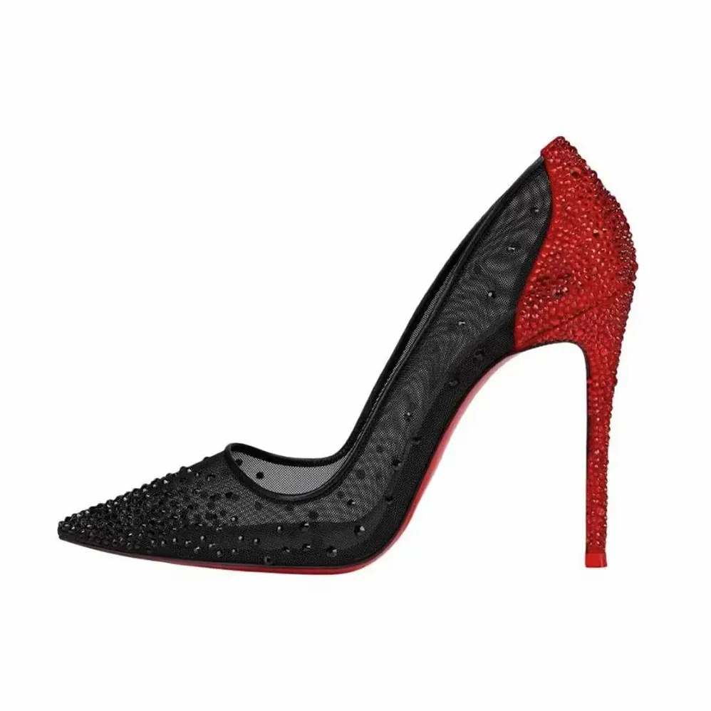 Christian Louboutin Degrastrass Red Carpet 100 mm for Women in Black Christian Louboutin Degrastrass Red Carpet 100 mm for Women in Black