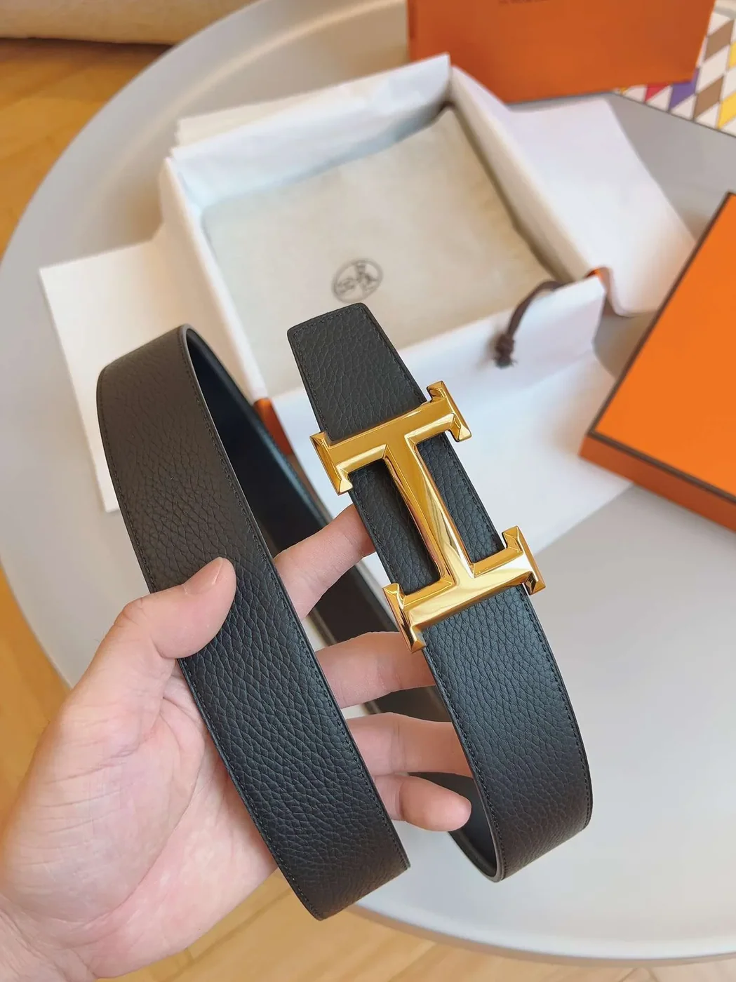 Hermes Constance Belt Buckle Black