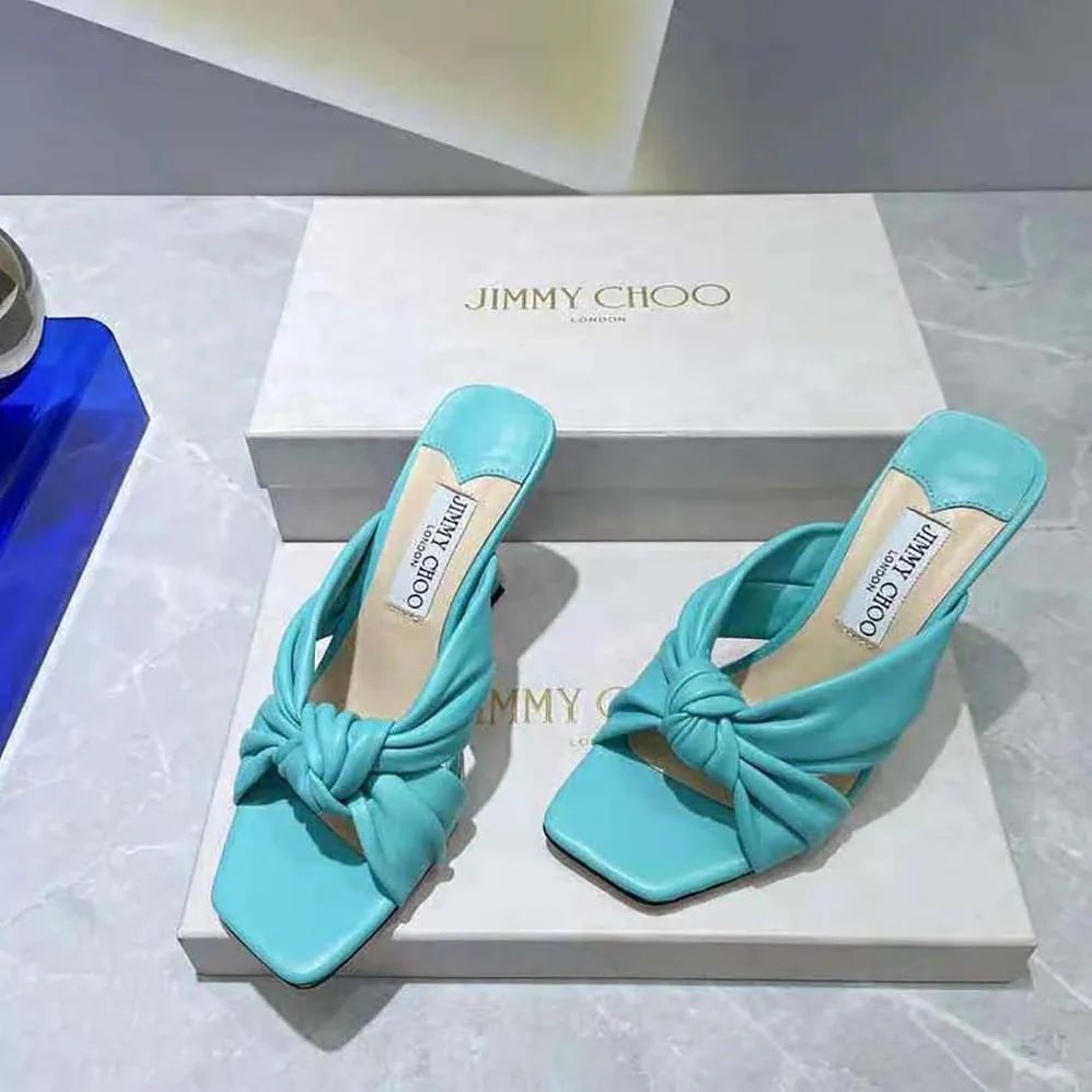 Jimmy Choo Avenue 50 Malibu Nappa Leather Mules for Women Jimmy Choo Avenue 50 Malibu Nappa Leather Mules for Women