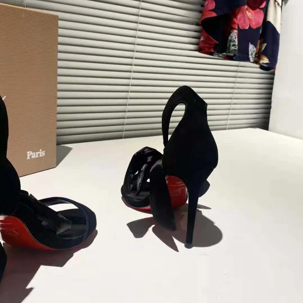 Christian Louboutin Torrida 100 mm Heel Height for Women in Black Christian Louboutin Torrida 100 mm Heel Height for Women in Black