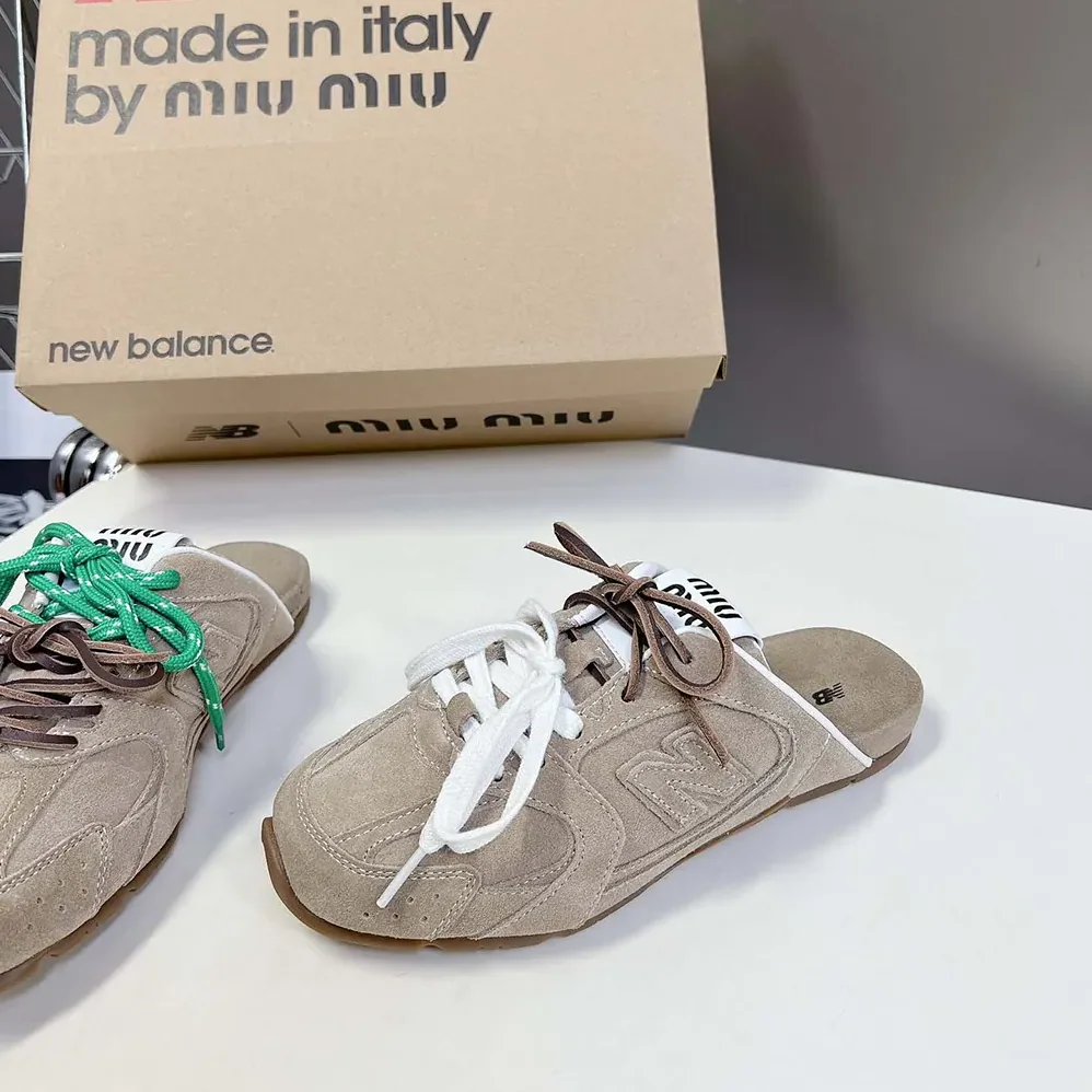 Miu Miu New Balance X Miu Miu 530 SL Faded Suede Mules for Women Miu Miu New Balance X Miu Miu 530 SL Faded Suede Mules for Women