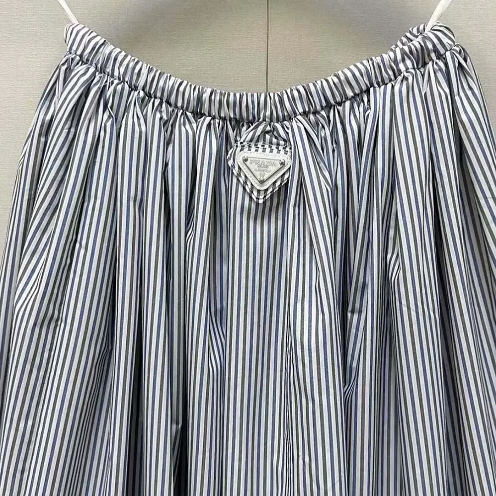 Prada Striped Poplin Skirt for Women