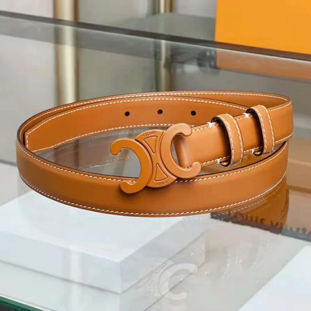 Celine Medium Cuir Triomphe Belt in Natural Calfskin for Women Celine Medium Cuir Triomphe Belt in Natural Calfskin for Women
