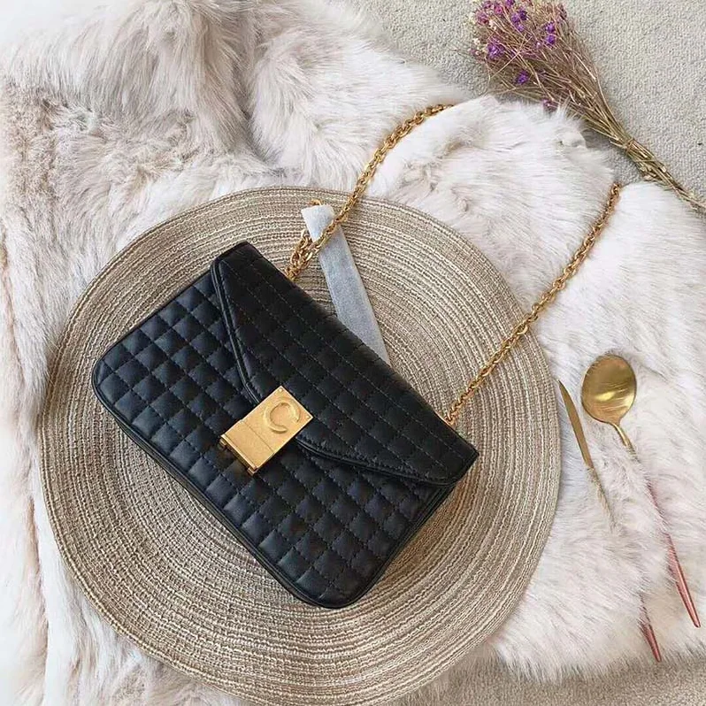 Celine Medium C Bag in Quilted Calfskin for Women in Black