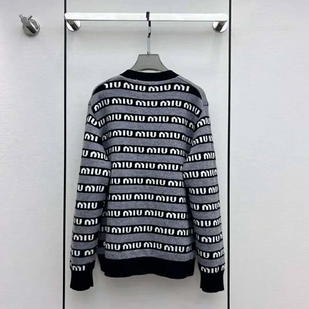 Miu Miu Wool Cardigan for Women in Black