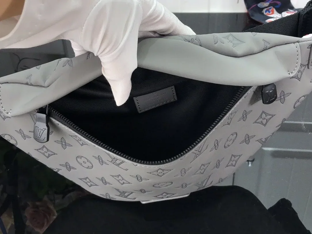 Louis Vuitton Discovery Bumbag in Grey Black Hardware Louis Vuitton Discovery Bumbag in Grey Black Hardware