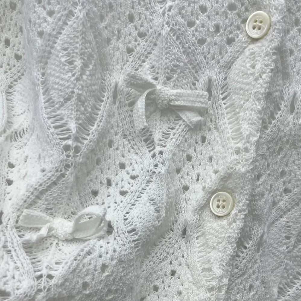 Dior Dioriviera Embroidered Cardigan Ecru Openwork Cotton Knit for Women Dior Dioriviera Embroidered Cardigan Ecru Openwork Cotton Knit for Women