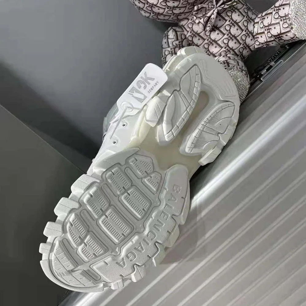 Balenciaga Track Hike Sneaker in White Mesh and Nylon for Women Balenciaga Track Hike Sneaker in White Mesh and Nylon for Women