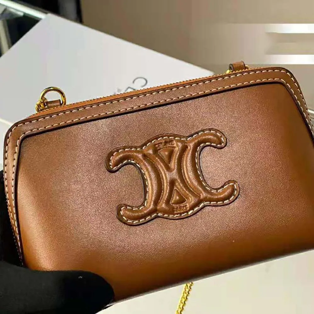 Celine Clutch on Chain Cuir Triomphe in Smooth Calfskin for Women Celine Clutch on Chain Cuir Triomphe in Smooth Calfskin for Women