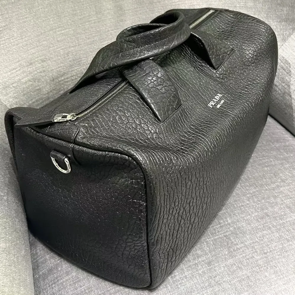 Prada Nappa Leather Duffle Bag for Unisex in Black