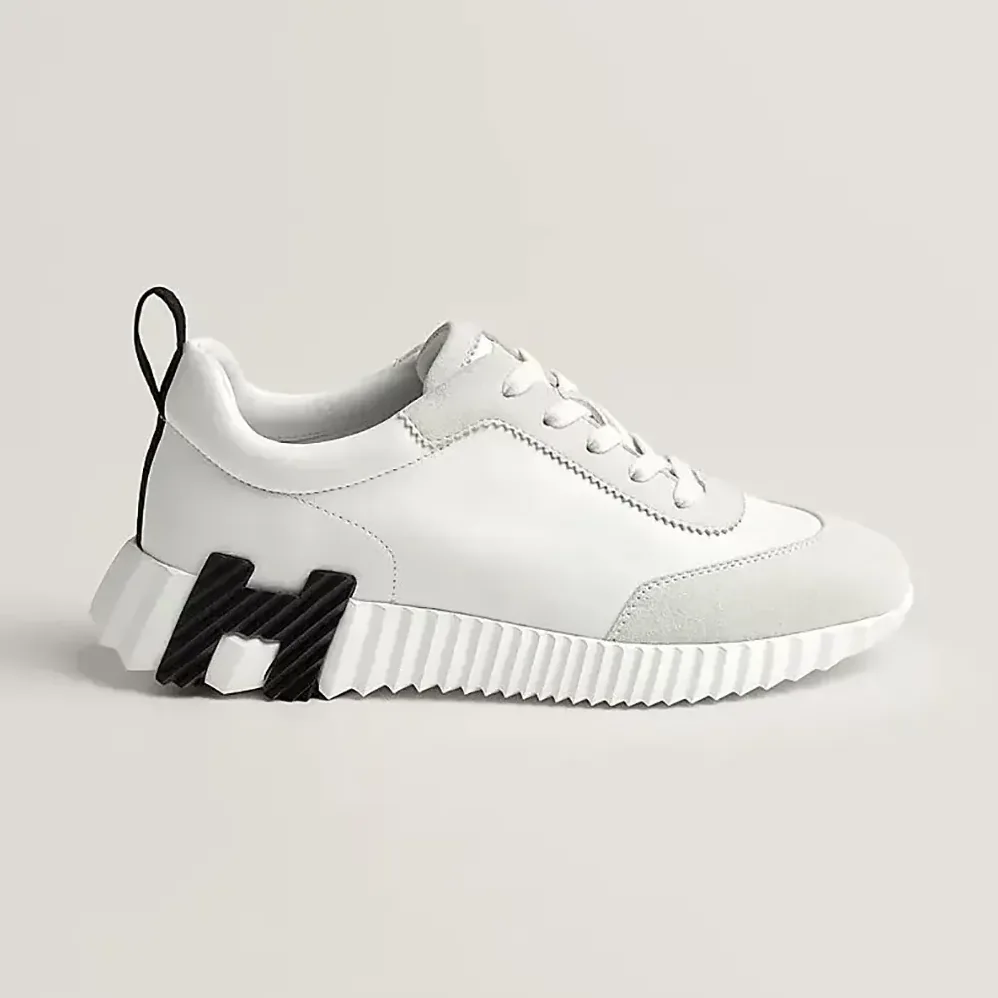 Hermes Bouncing Sneaker-White/Black H242250Z for Unisex