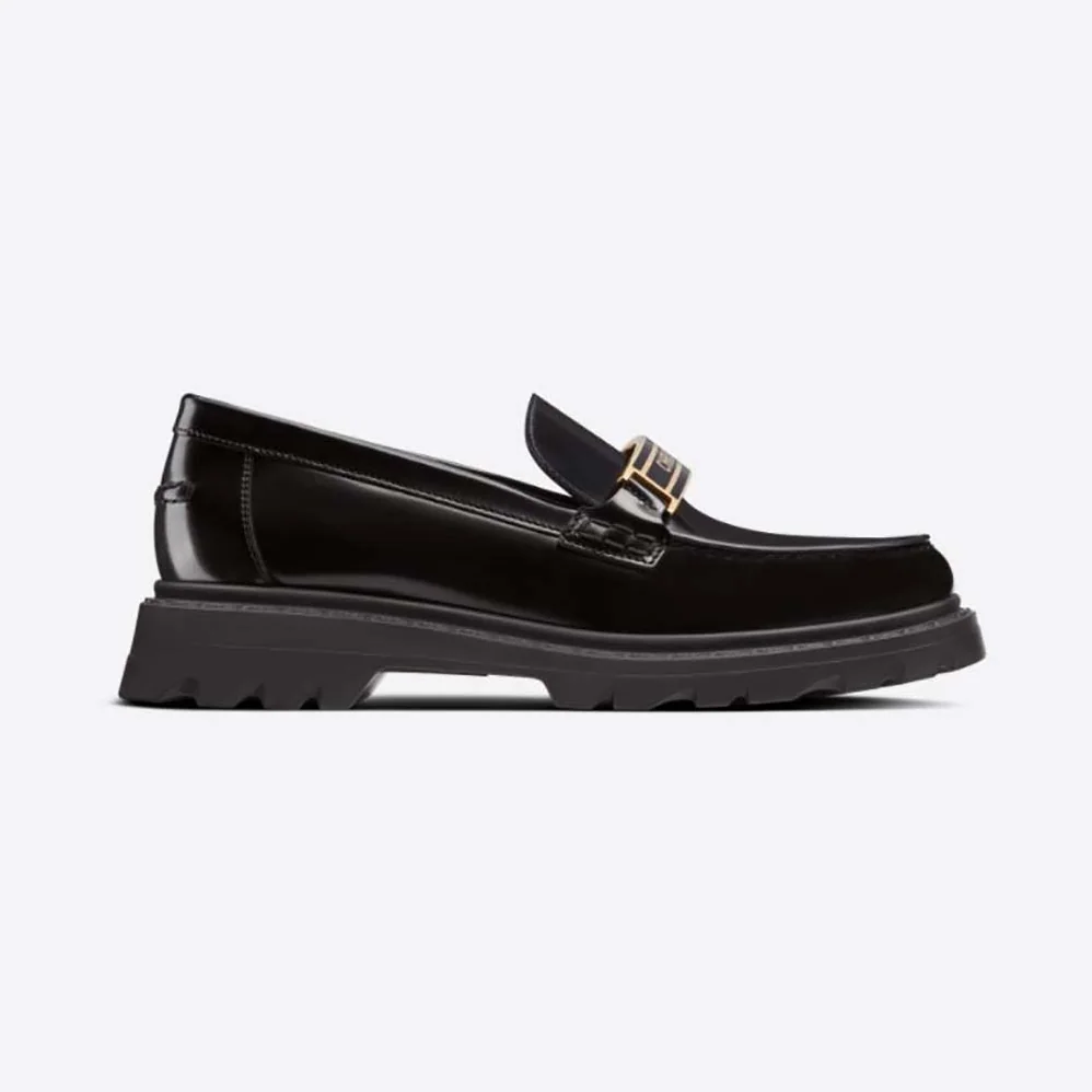Dior Code Loafer Black Brushed Calfskin for Women Dior Code Loafer Black Brushed Calfskin for Women