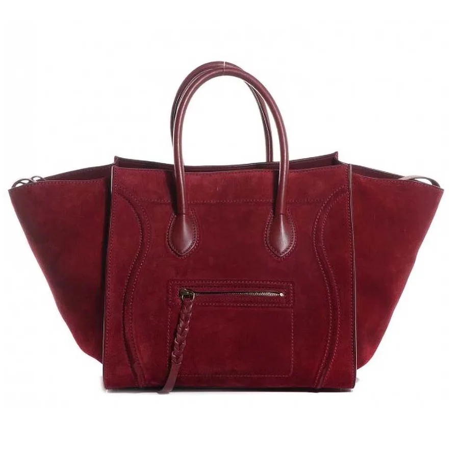 Celine Medium Luggage Phantom Bag in Baby Calfskin Leather in Maroon Celine Medium Luggage Phantom Bag in Baby Calfskin Leather in Maroon