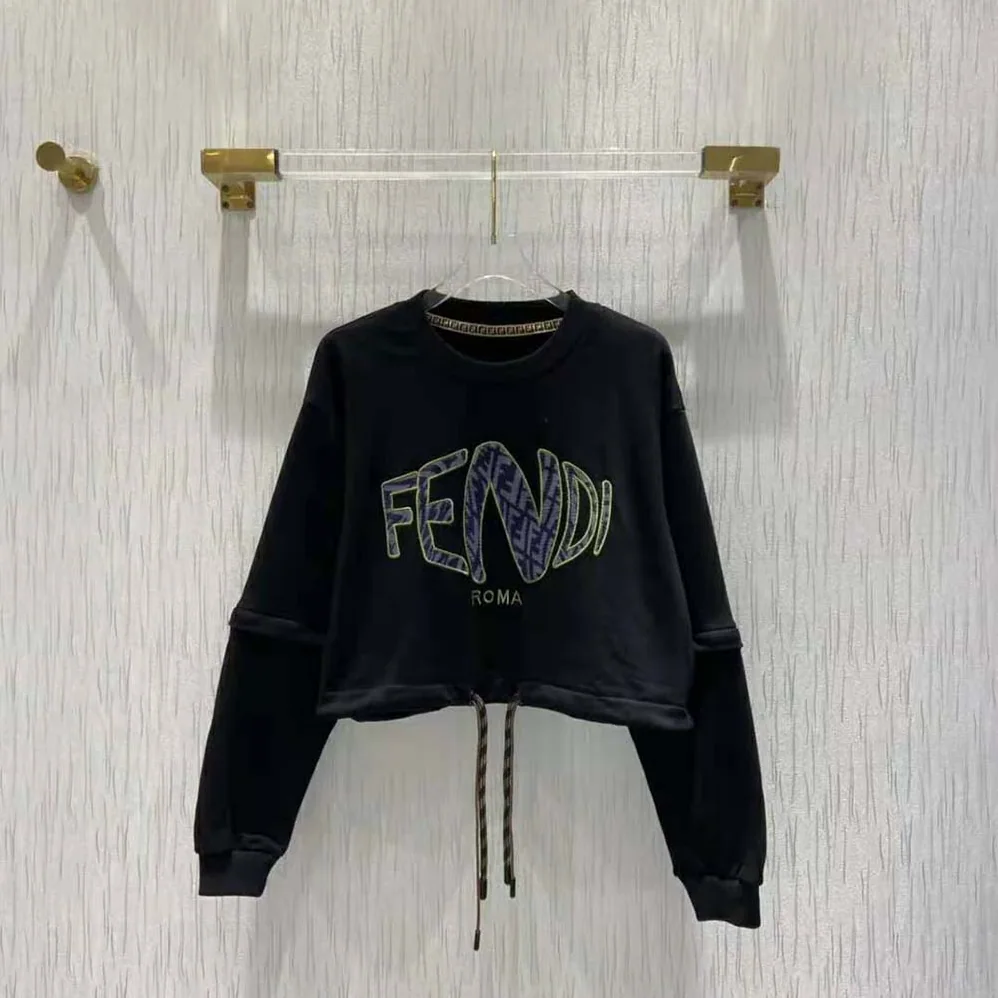 Fendi Sweatshirt Black Jersey Sweatshirt for Women