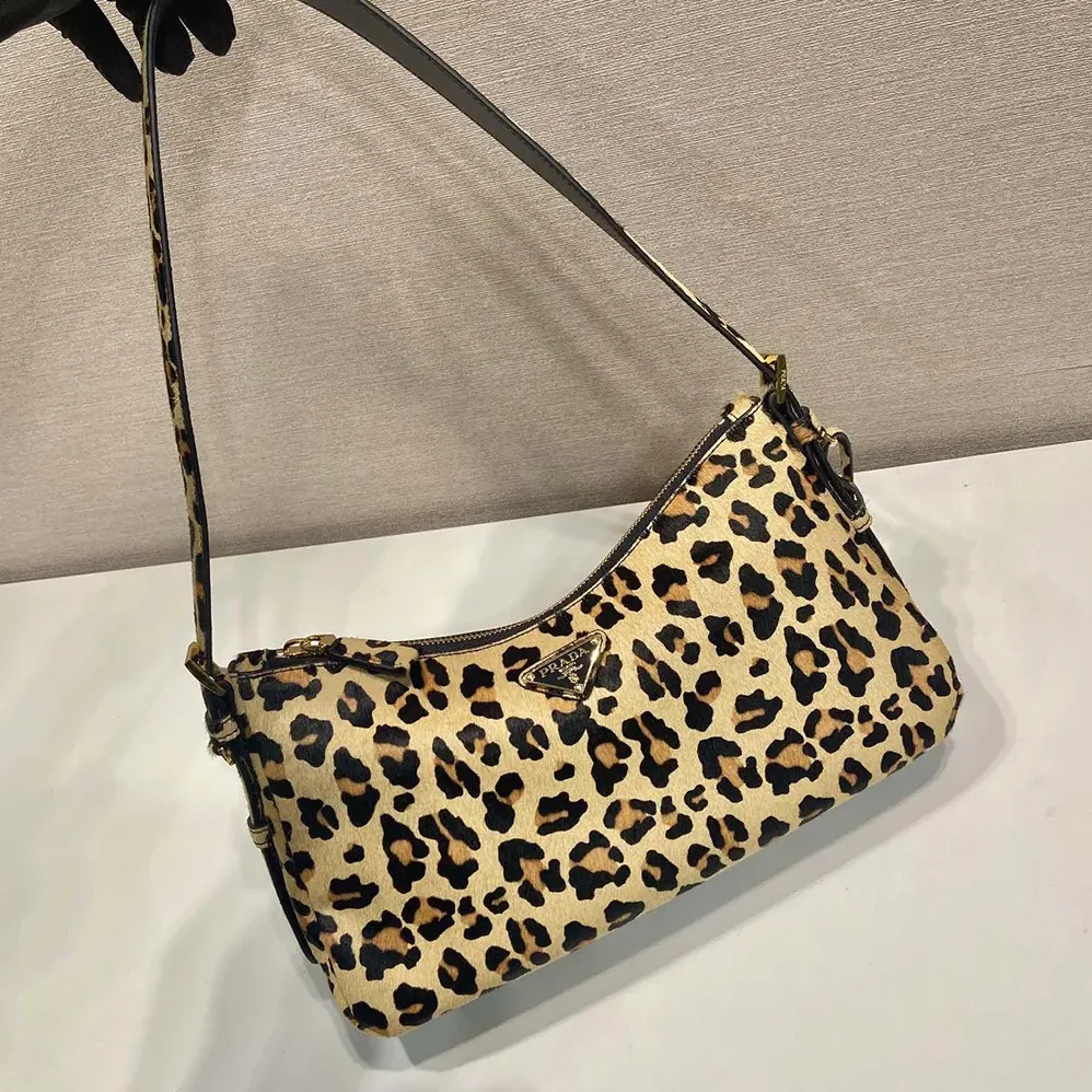 Prada Aimèe Medium Printed Leather Shoulder Bag for Women