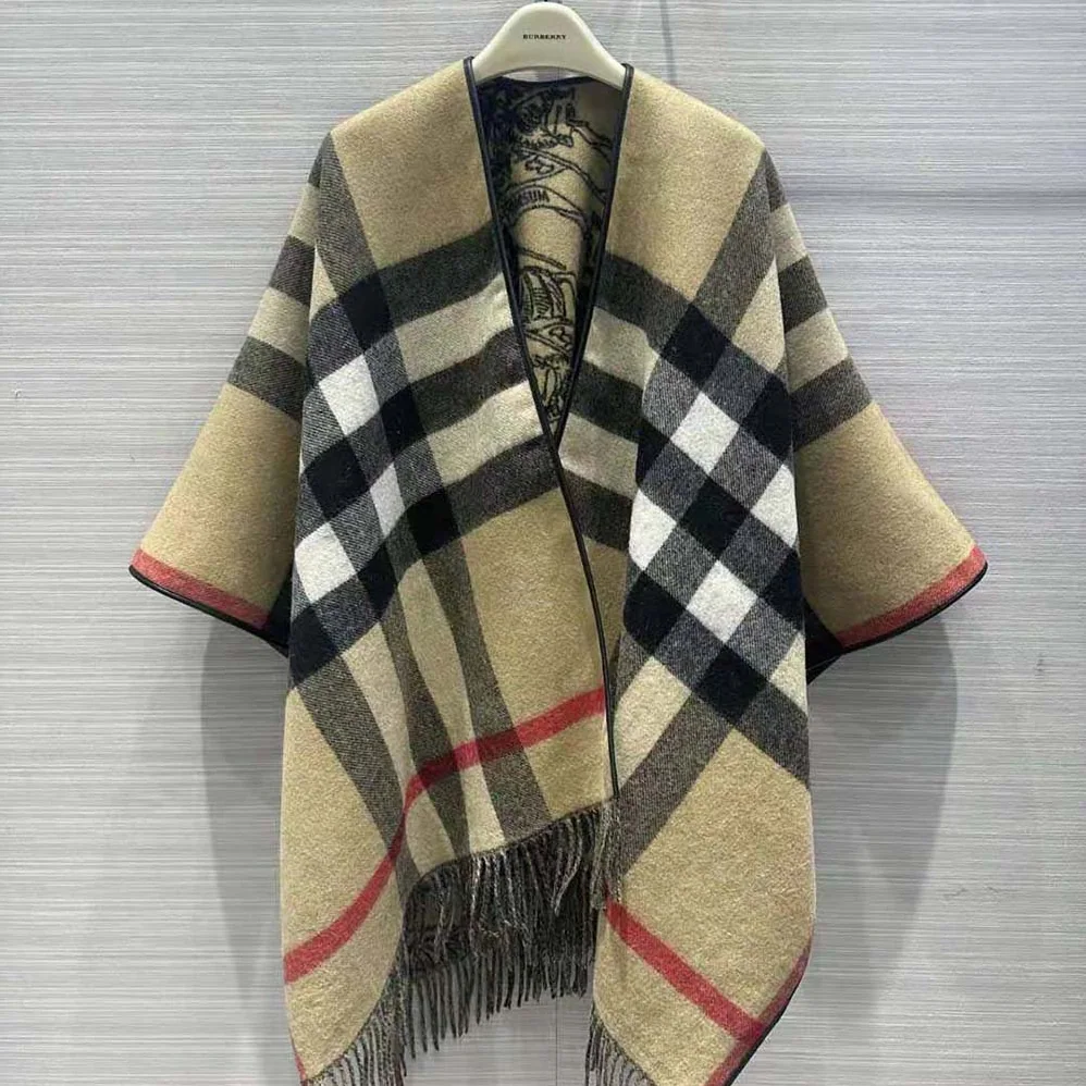 Burberry EKD Wool Cape for Women Burberry EKD Wool Cape for Women