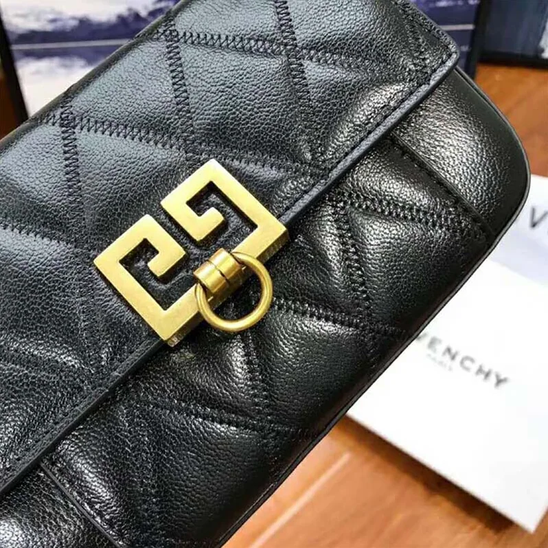 Givenchy Mini Pocket Bag in Diamond Quilted Leather for Women in Black Givenchy Mini Pocket Bag in Diamond Quilted Leather for Women in Black
