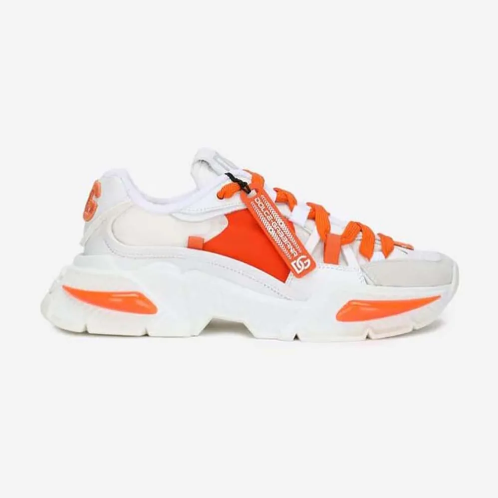 Dolce Gabbana D&G Mixed-Material Airmaster Sneakers for Unisex in Orange