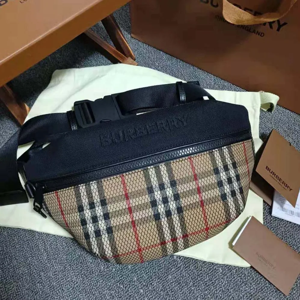 Burberry Sonny Belt Bag with Embroidered Burberry Lettering for Women Burberry Sonny Belt Bag with Embroidered Burberry Lettering for Women
