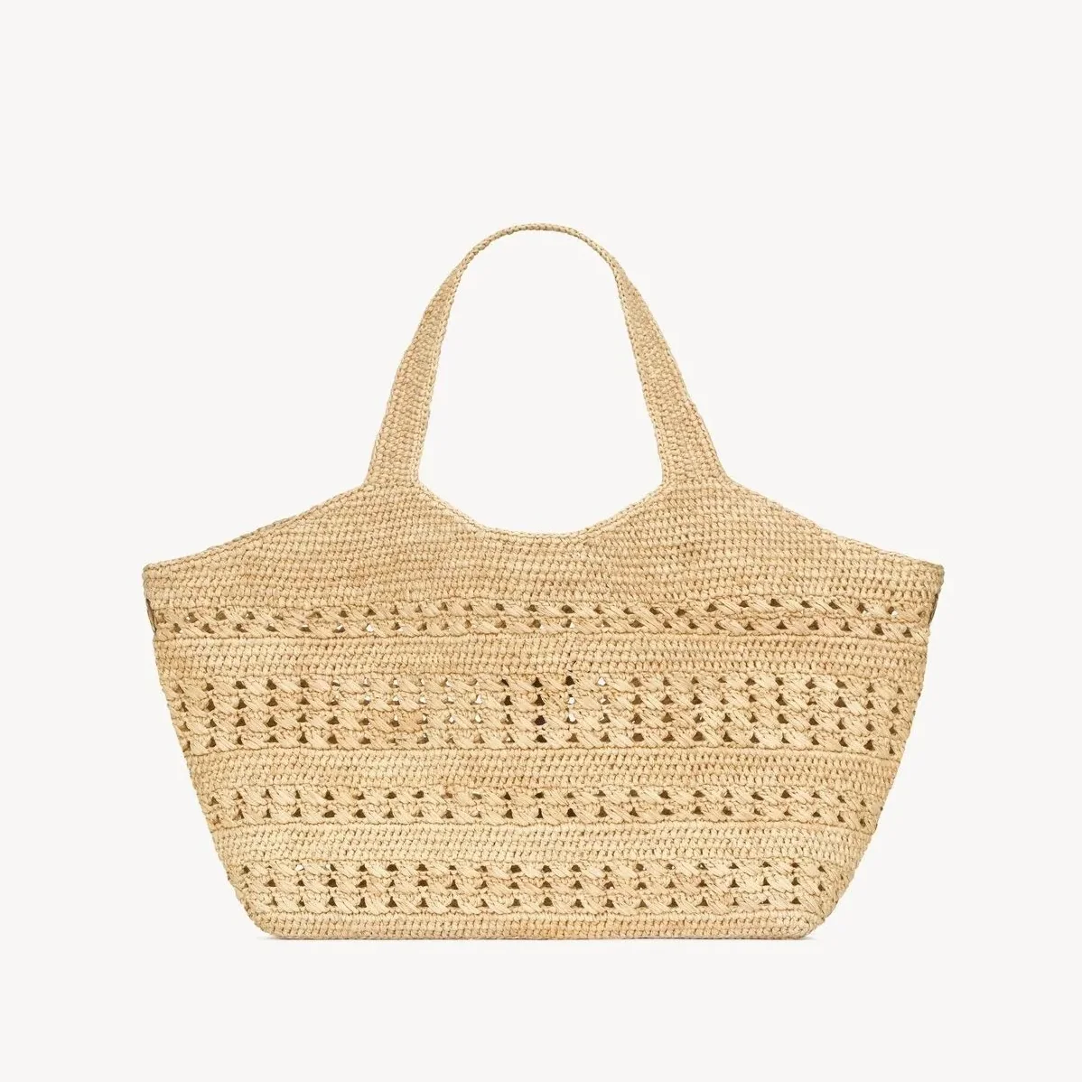 Saint Laurent Icare Medium Tote Bag in Natural Raffia Bronze Hardware Saint Laurent Icare Medium Tote Bag in Natural Raffia Bronze Hardware