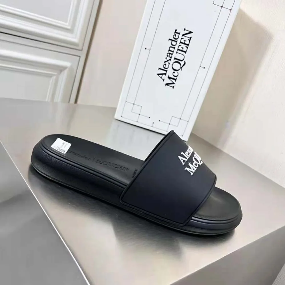 Alexander Mcqueen Pool Slide in Navy for Unisex in White
