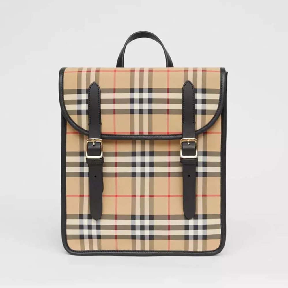 Burberry Vintage Check Nylon Satchel for Women in Brown
