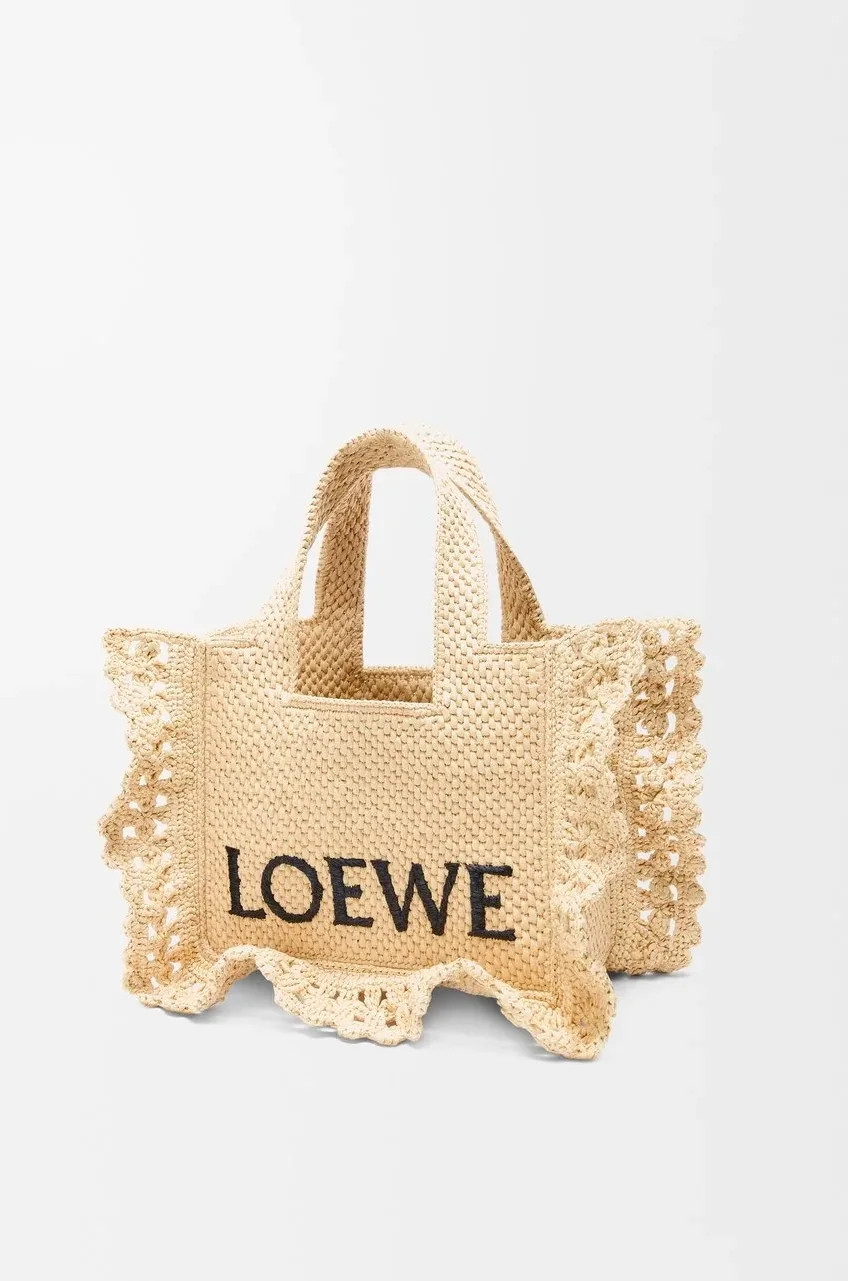 Loewe Small Font Tote Raffia Natural / ALF1B59X25 Loewe Small Font Tote Raffia Natural / ALF1B59X25
