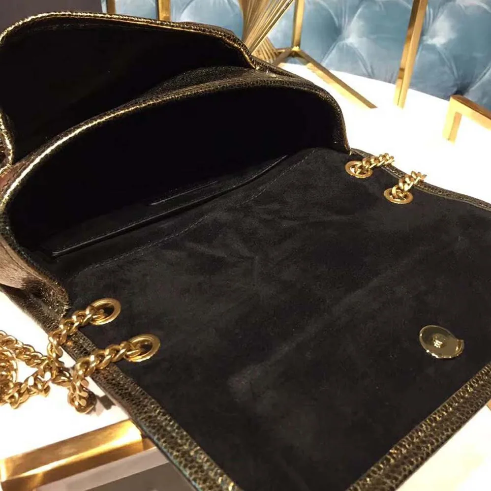 Saint Laurent YSL Niki Baby in Metallic Leather for Women in Black