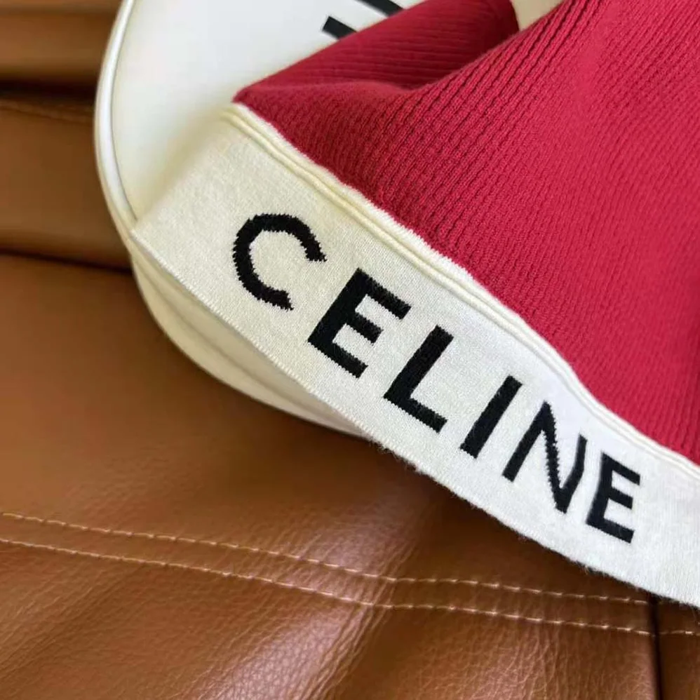 Celine Athletic Knit Bra Top for Women in Red Celine Athletic Knit Bra Top for Women in Red