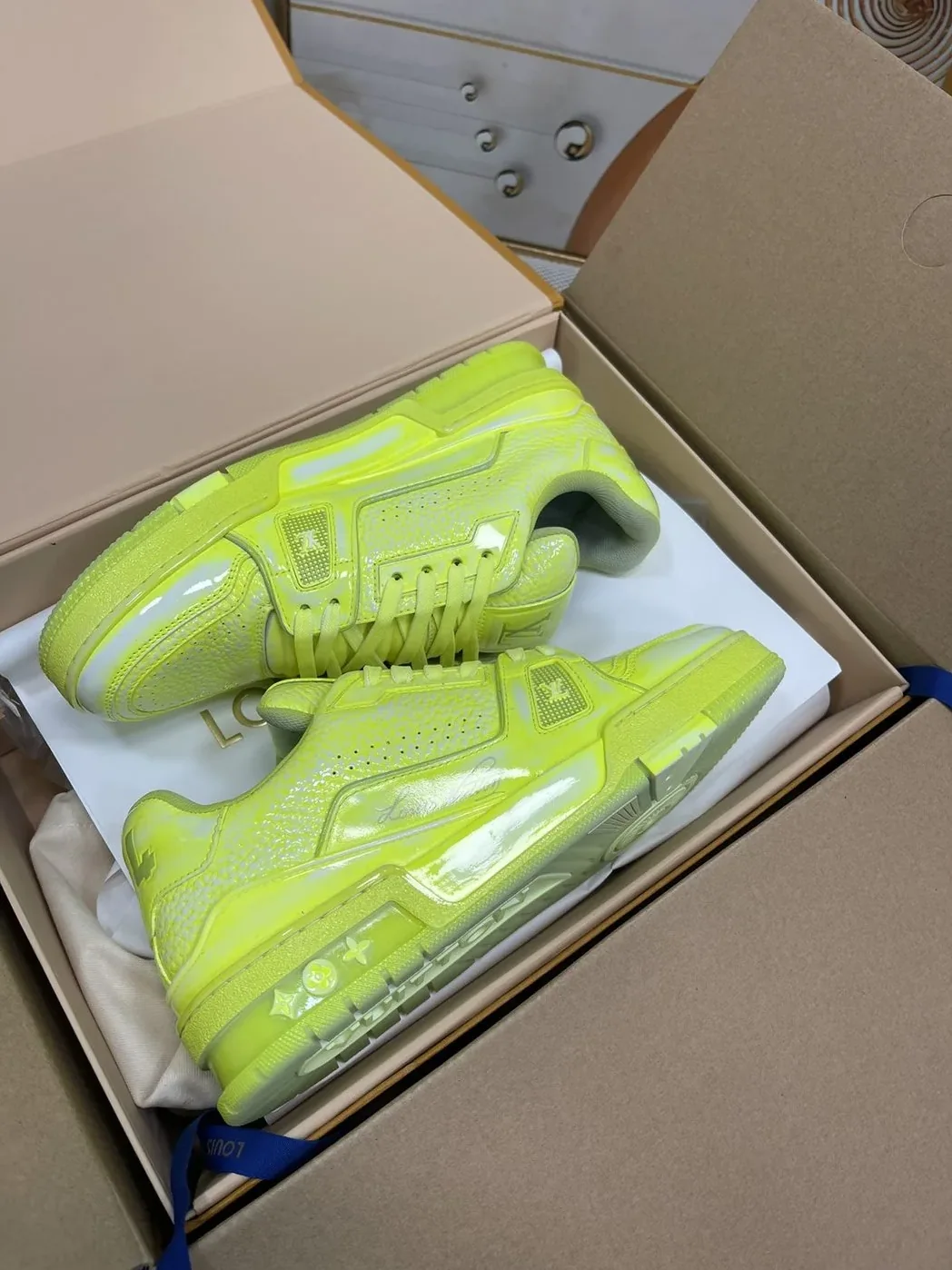 Louis Vuitton Trainer Sneaker LV Yellow Louis Vuitton Trainer Sneaker LV Yellow