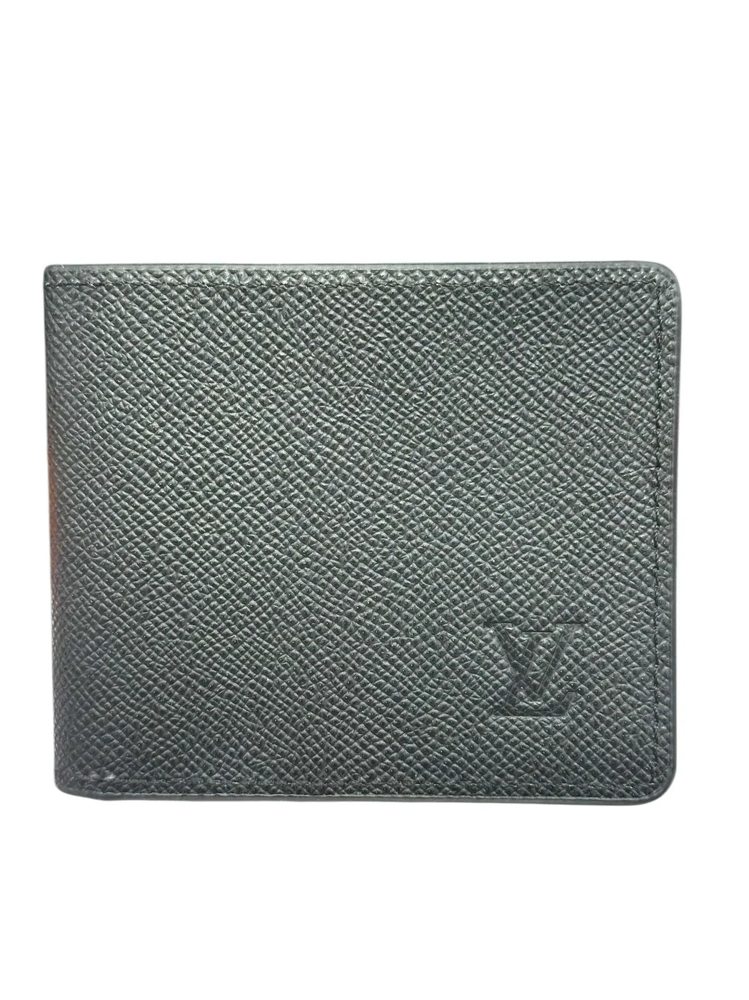 Black Taiga Leather Wallet for Men's