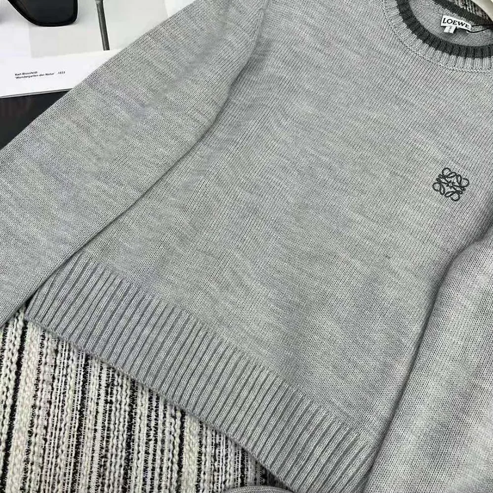 Loewe Sweater in Wool for Men in Gray Loewe Sweater in Wool for Men in Gray