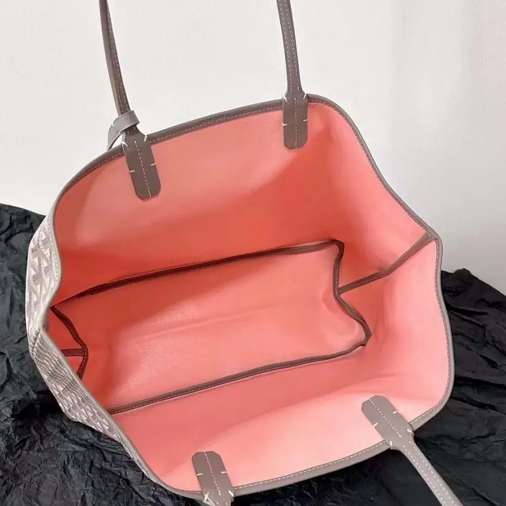 Goyard Saint Louis GM Bag for Women in Grey/Pink