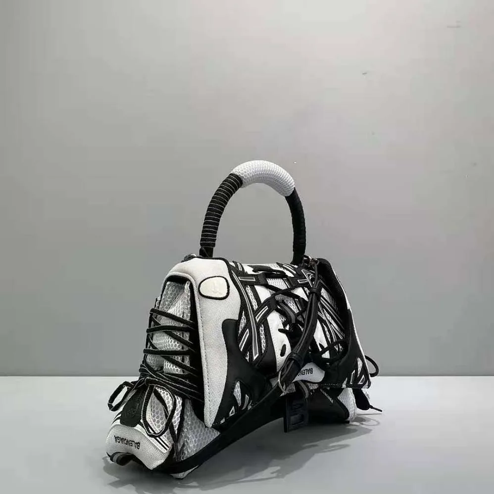 Balenciaga Sneakerhead Small Top Handle Bag in Black for Women in White