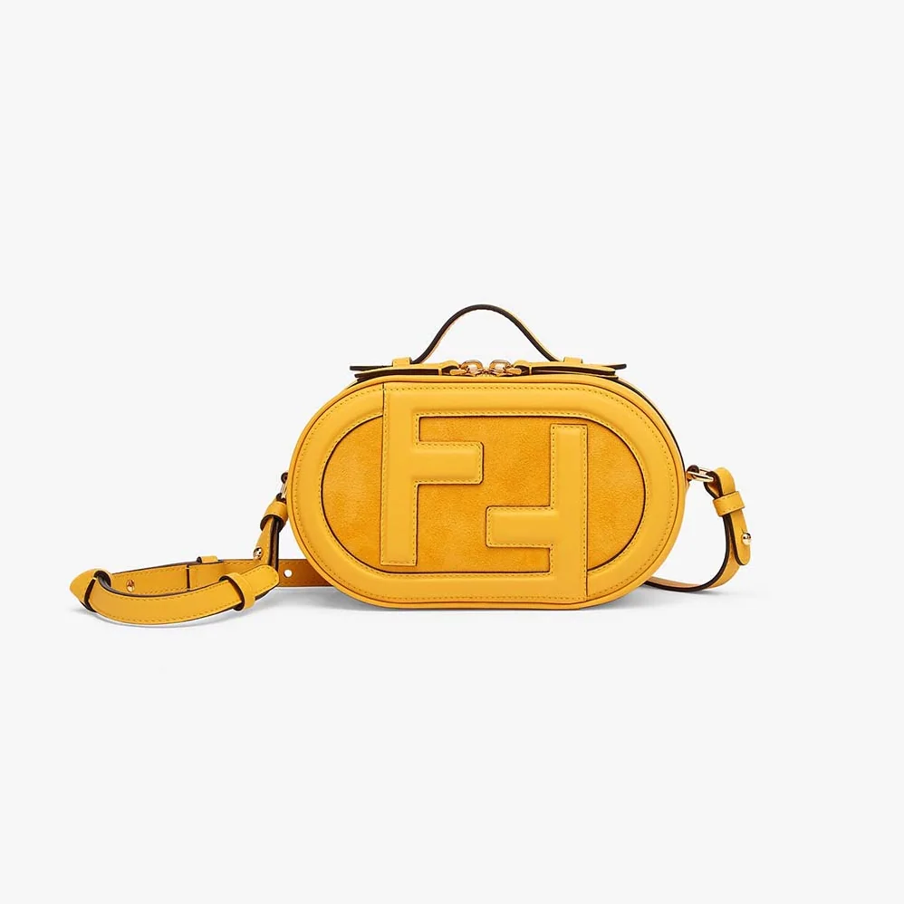 Fendi Mini Camera Case Yellow Leather and Suede Mini for Women in Bag Fendi Mini Camera Case Yellow Leather and Suede Mini for Women in Bag