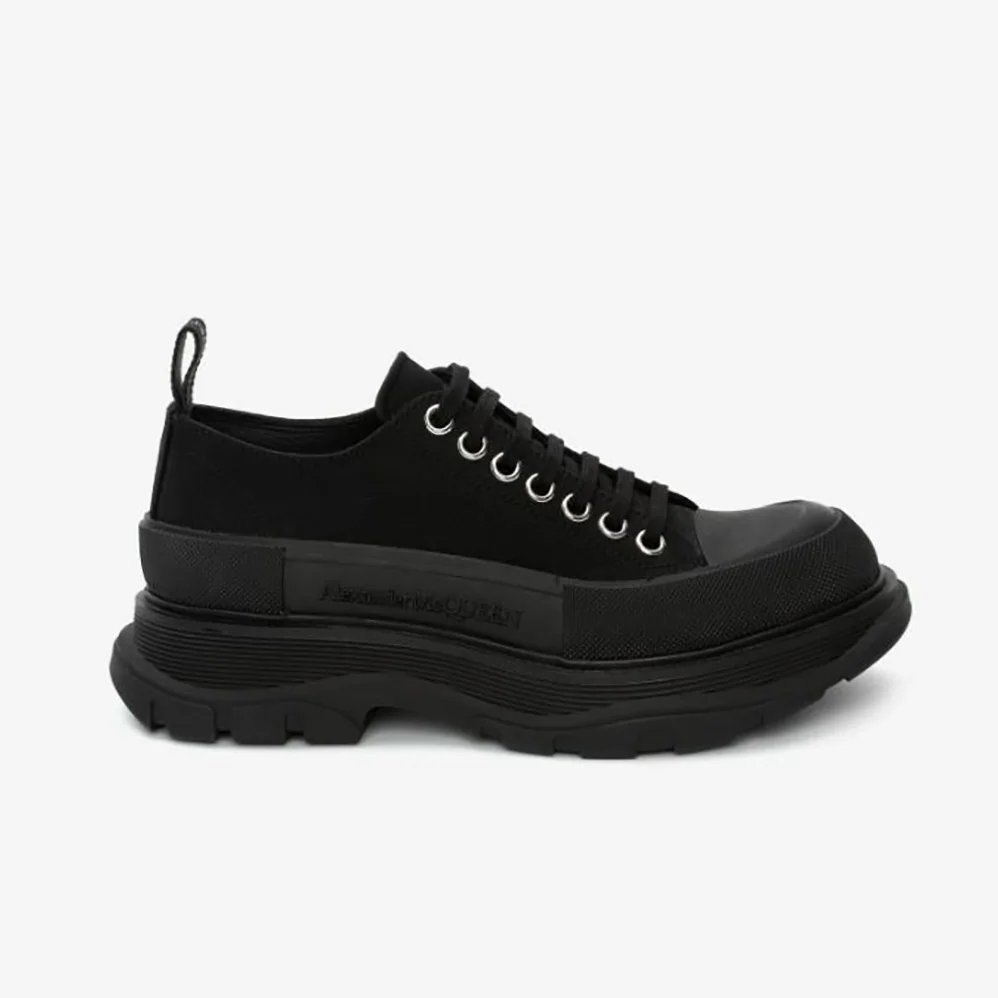 Alexander Mcqueen Tread Slick Lace Up for Women in Black