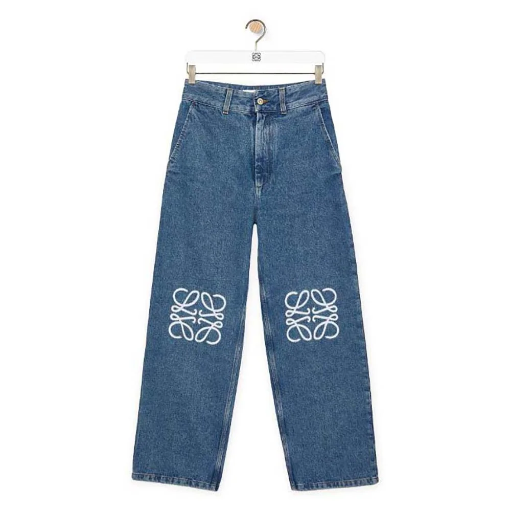 Loewe Anagram Cropped Jeans in Denim for Men