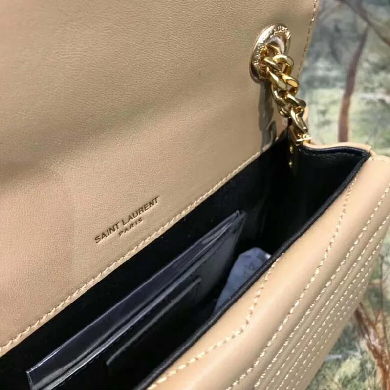 Saint Laurent YSL Sulpice Small in Matelasse Leather for Women in Sandy Saint Laurent YSL Sulpice Small in Matelasse Leather for Women in Sandy