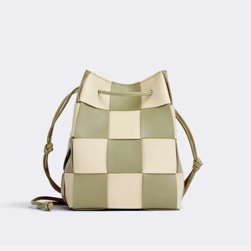 Bottega Veneta Small Cassette Cross-Body Bucket for Women in Lime