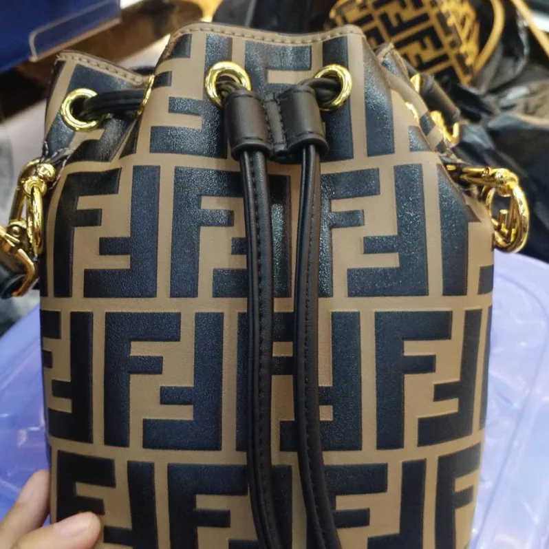 Fendi Mon Tresor Brown Leather Mini Bag for Women Fendi Mon Tresor Brown Leather Mini Bag for Women