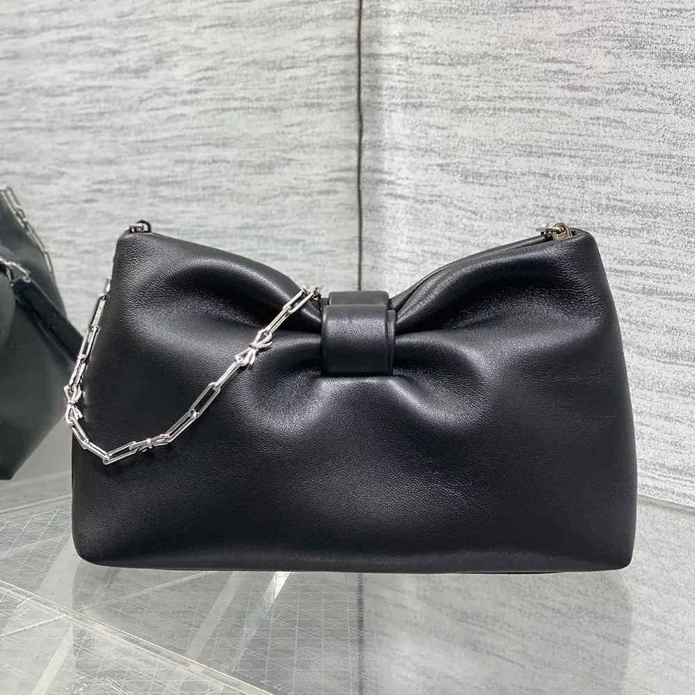 Dior Small Dior Bow Bag Black Lambskin for Women