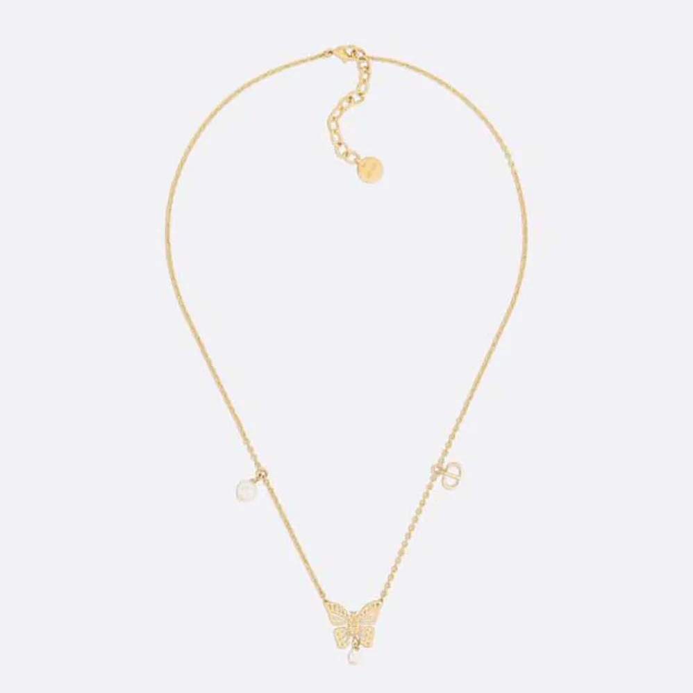 Dior Métamorphose Necklace Gold-Finish Metal and White Resin Pearls for Women