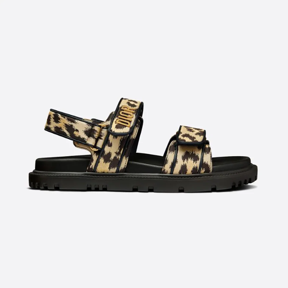 Dior DiorAct Sandal Beige Multicolor Mizza Printed Technical Fabric for Women Dior DiorAct Sandal Beige Multicolor Mizza Printed Technical Fabric for Women
