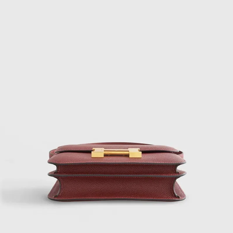 Hermes Constance 18 Crossbody Bag in Burgundy Espom Gold Hardware Hermes Constance 18 Crossbody Bag in Burgundy Espom Gold Hardware